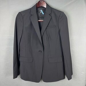 Ann Taylor Modern Work Black Blazer with Single Button Size 4P